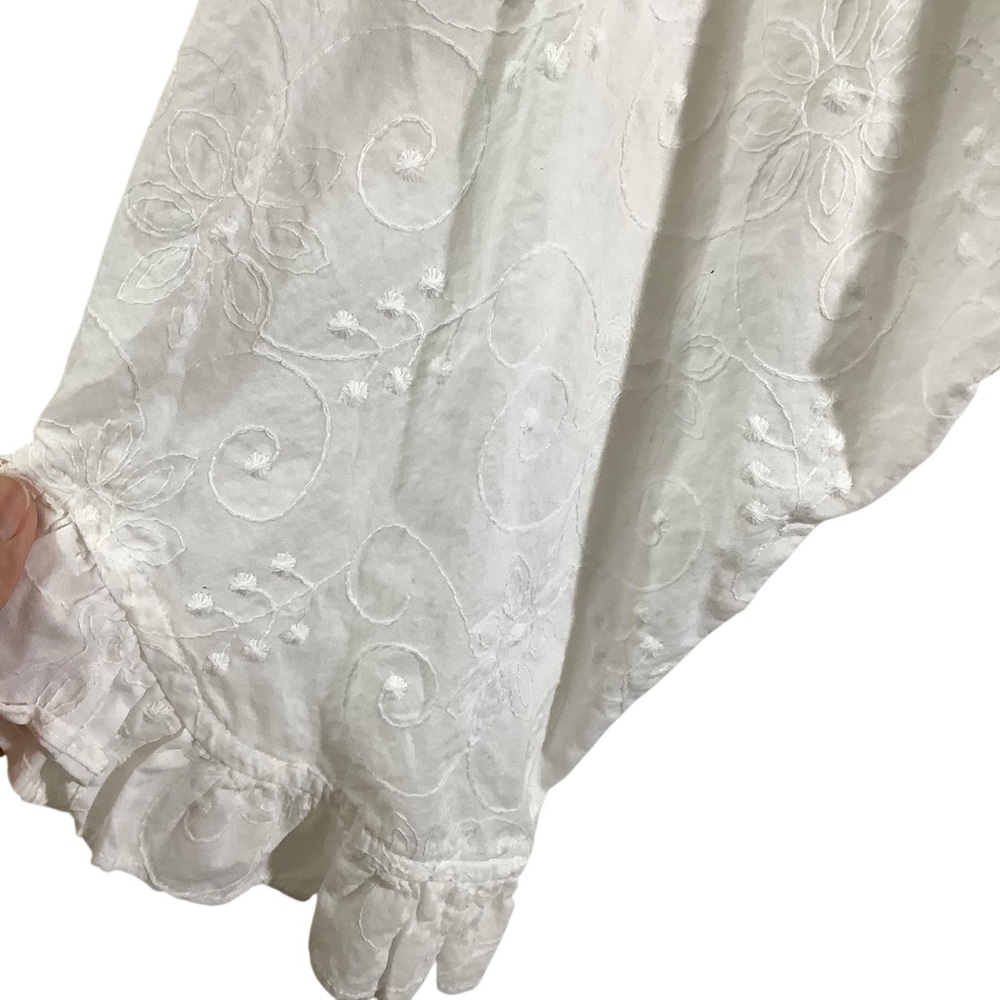 Eileen West Women’s White Embroidered Robe Vintage Y2K - Picture 5 of 10